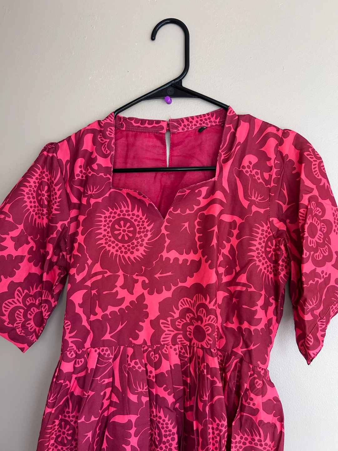 RedFloral Midi Dress - photo 3
