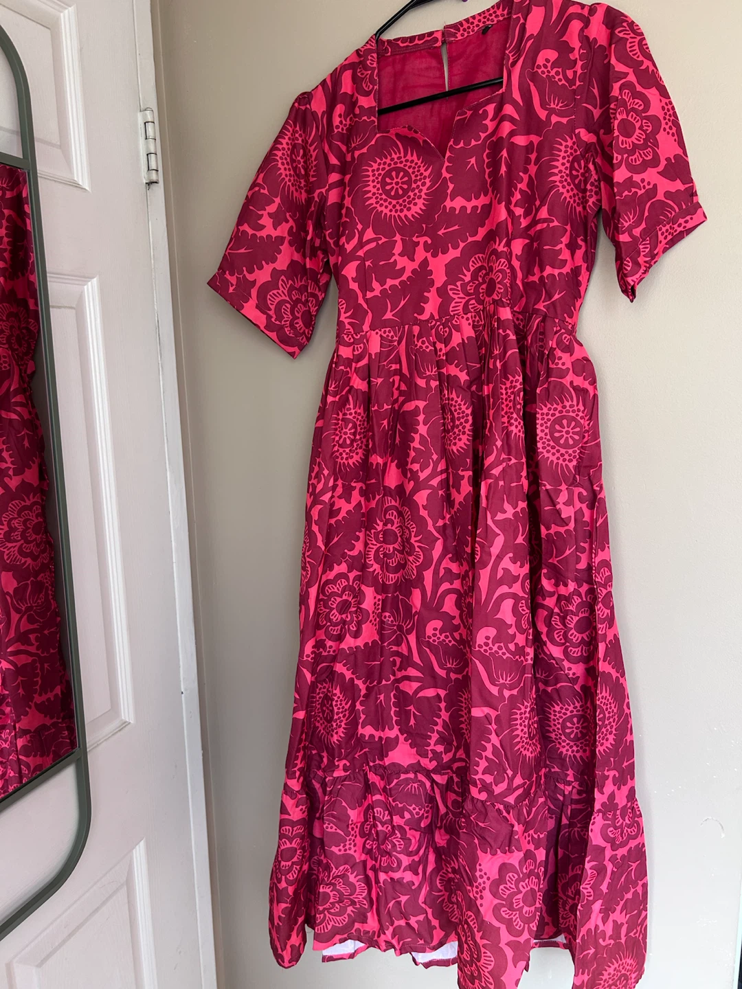 RedFloral Midi Dress - photo 4