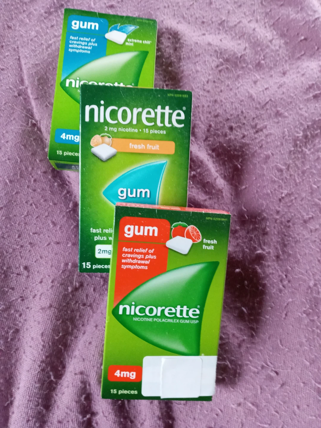 Nicorette 2mg Fresh Fruit Gum - 15 Pieces