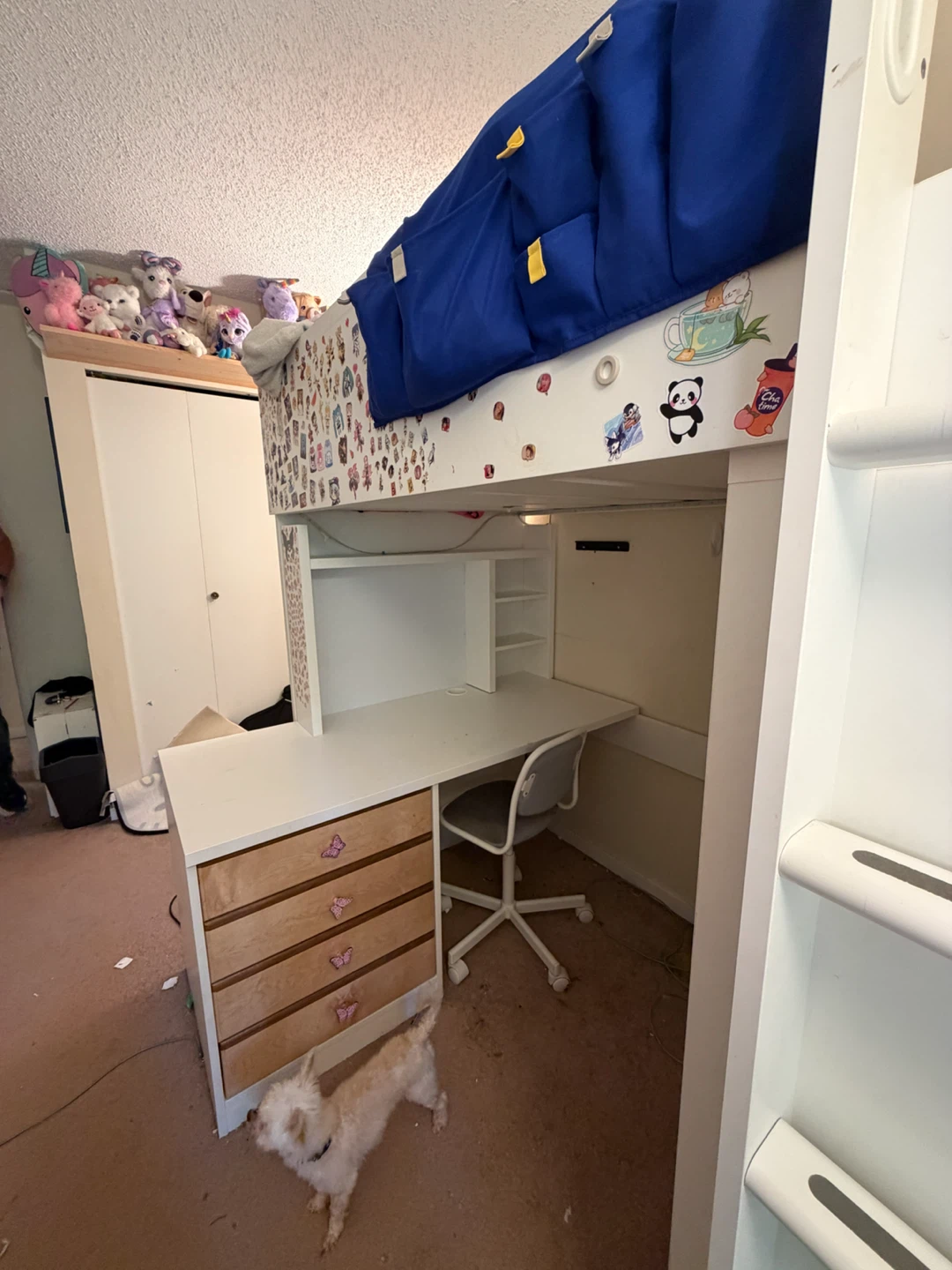 IKEA Stuva loft bed with desk and accessories
