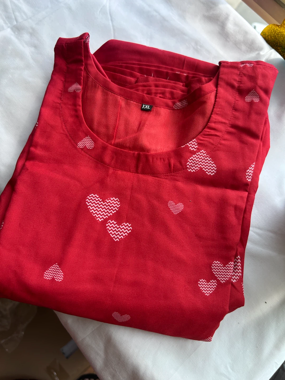 Red Heart Print Dress - photo 2