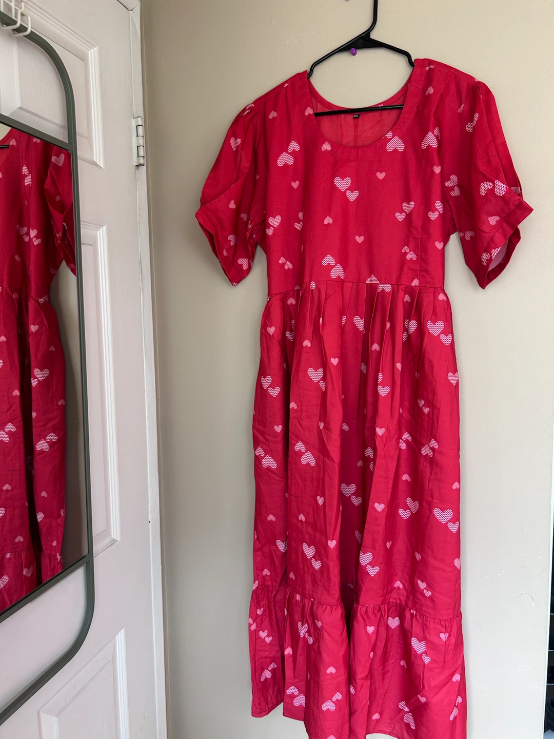 Red Heart Print Dress - photo 3