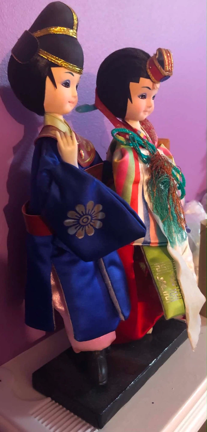Vintage Korean Traditional Dolls Pair - photo 3