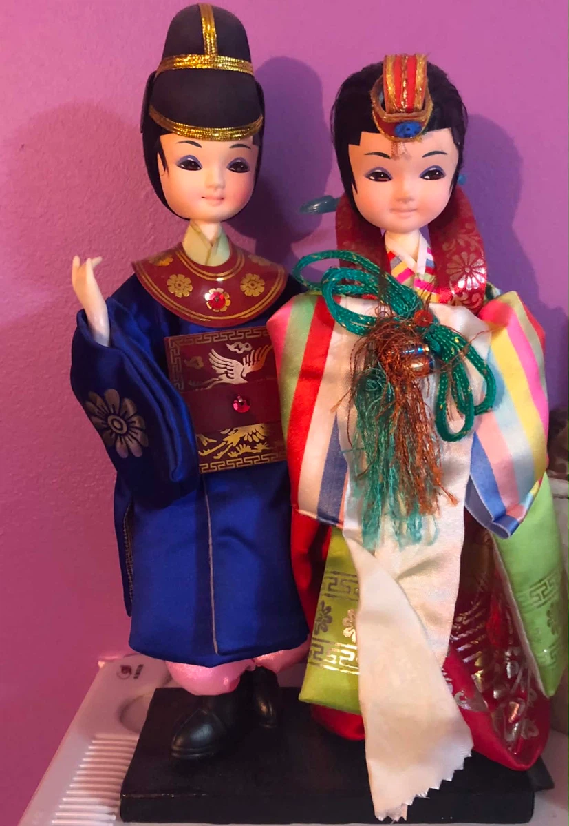 Vintage Korean Traditional Dolls Pair - photo 5