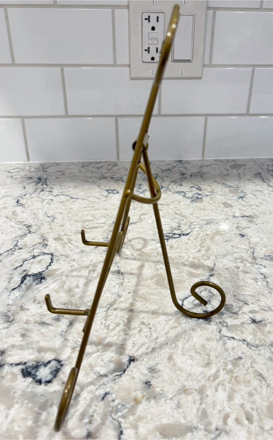 Decorative Metal Plate/Cookbook Display Stand(Gold Tone Easel) - photo 2