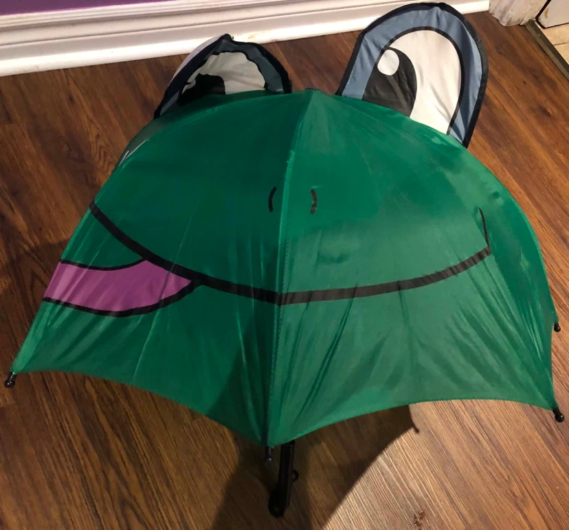 Green Frog Umbrella with Fly Graphic - photo 2