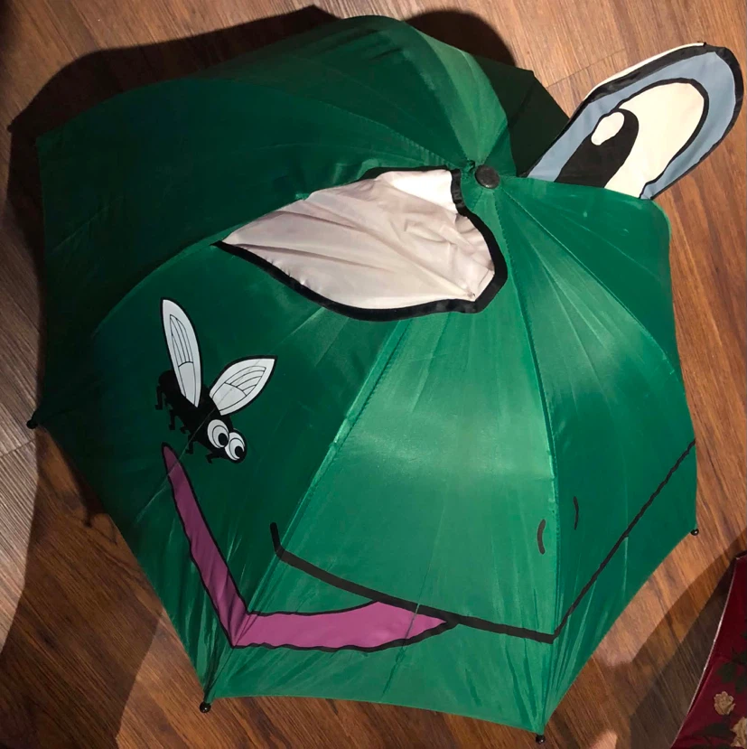 Green Frog Umbrella with Fly Graphic - photo 3