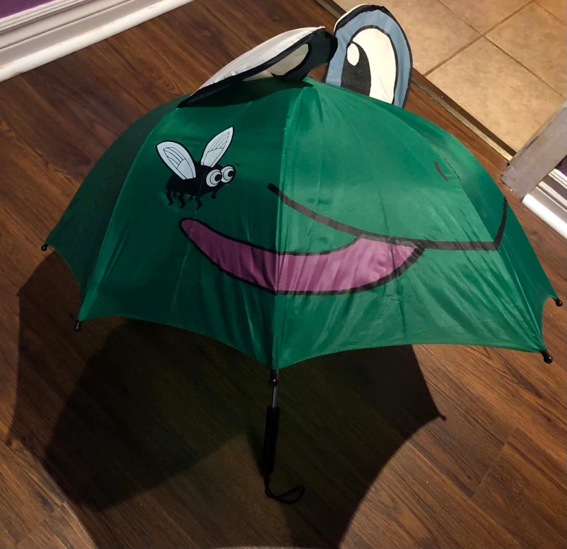 Green Frog Umbrella with Fly Graphic - photo 4
