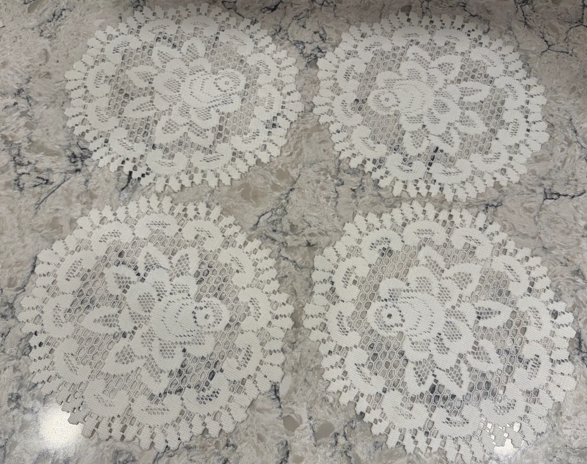 Cotton Lace Crochet Doily Set(1 Oval/4 Lg Round, 1 Sm Round) - photo 3