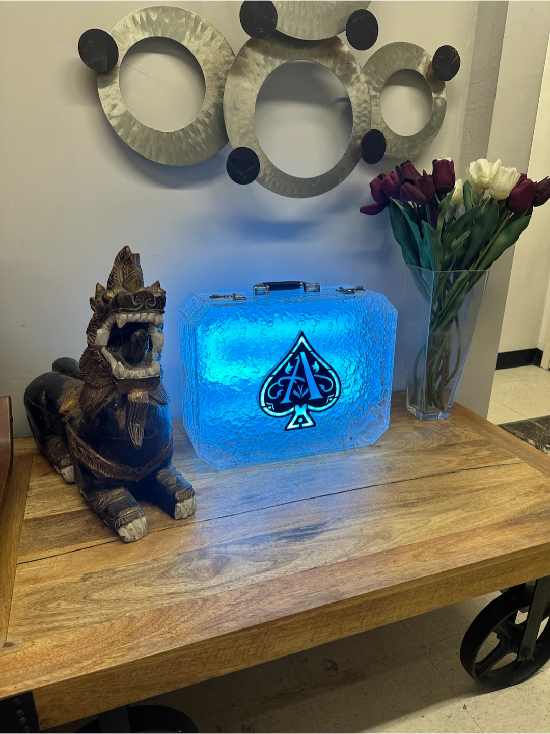 LED Ace of Spades Champagne Presenter Case