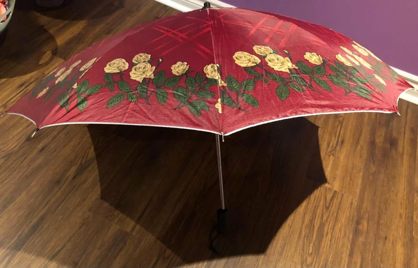 Red Rose Pattern Umbrella - photo 5