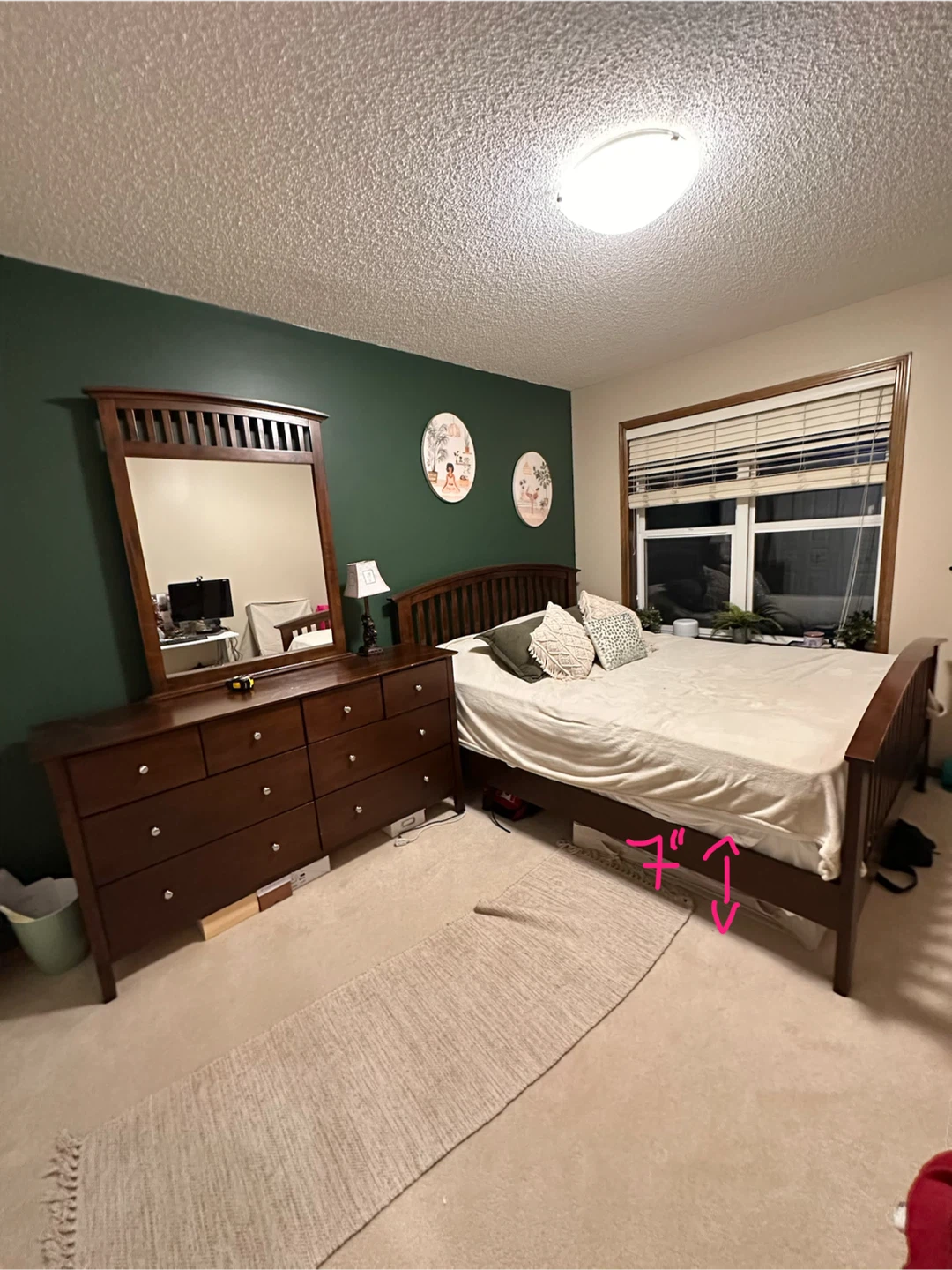 Wooden Dresser and Bed Frame Set - photo 2
