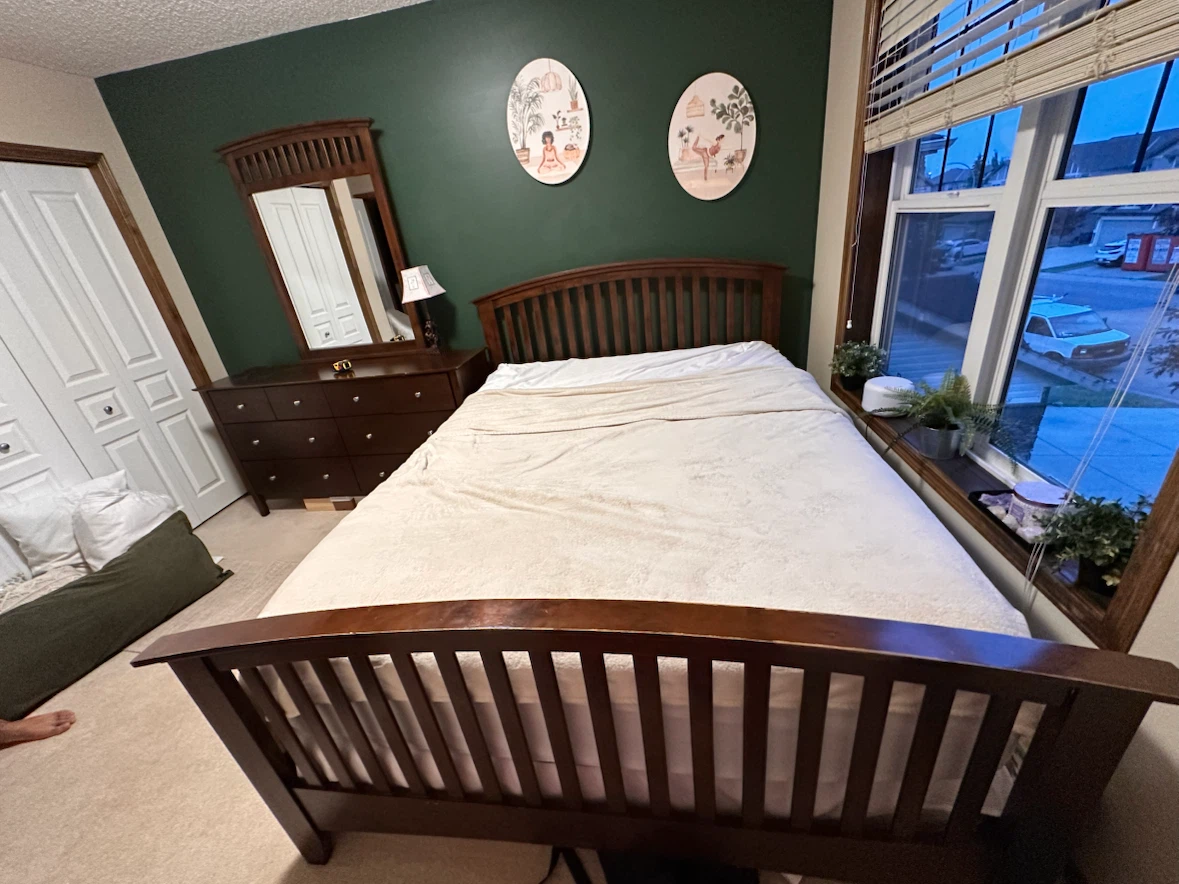 Wooden Dresser and Bed Frame Set - photo 5