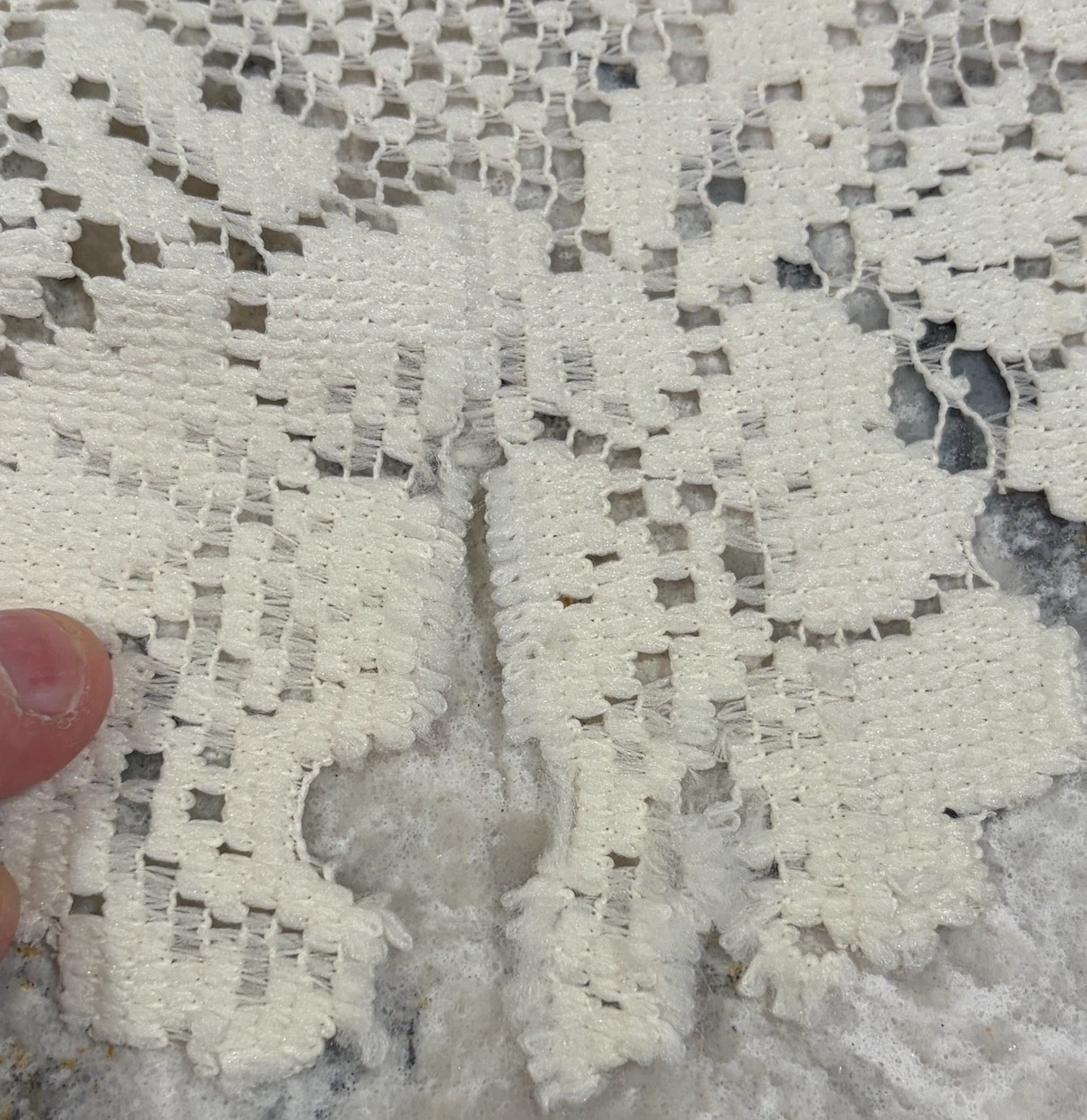 Vintage Ivory Lace Dresser Scarves/Vanity Doilies – Pair - photo 2