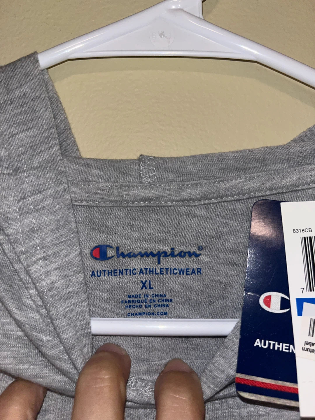 Champion BIG KIDS Heather Grey Long Sleeve Hoodie XL - photo 2