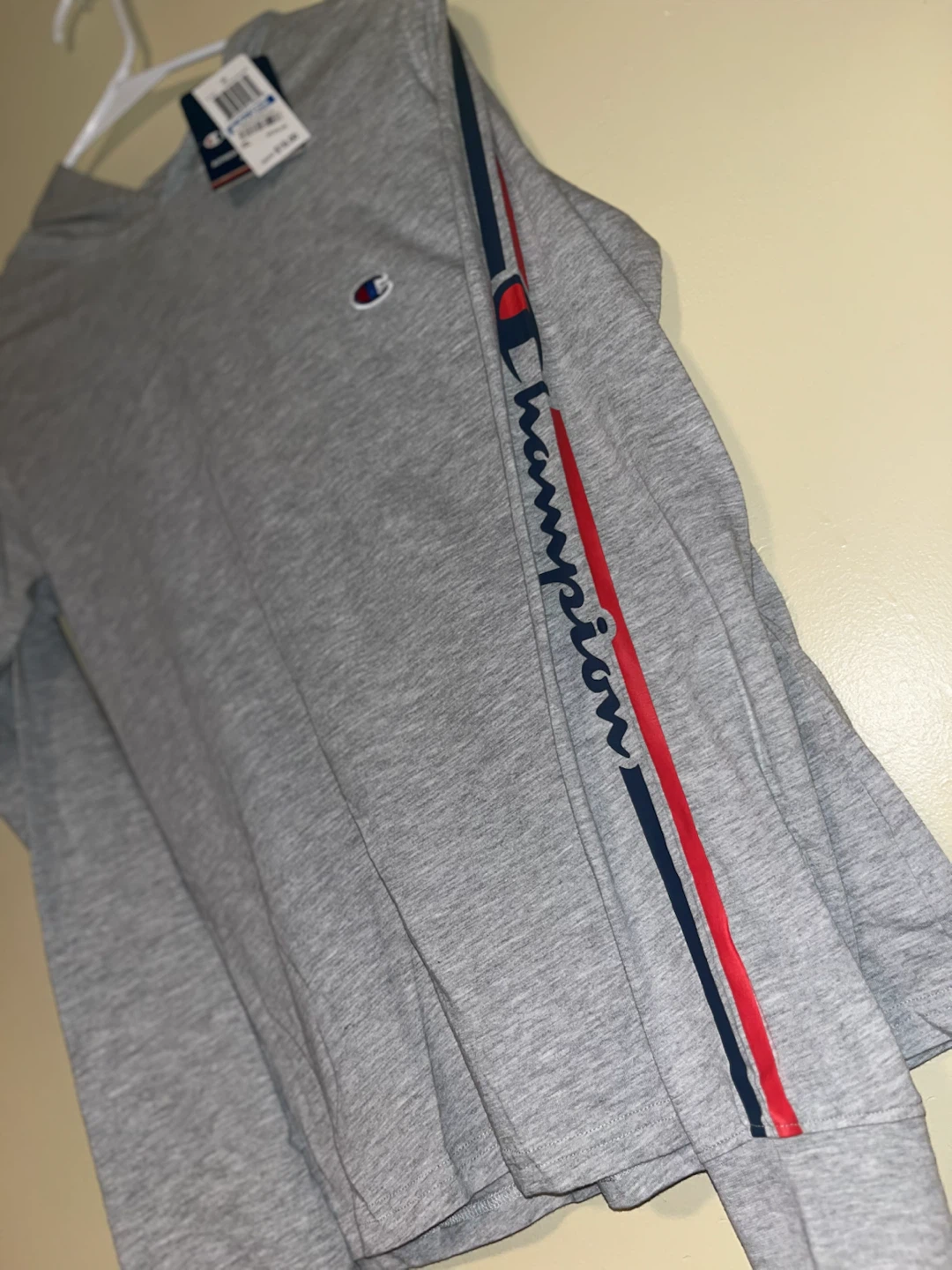 Champion BIG KIDS Heather Grey Long Sleeve Hoodie XL - photo 4