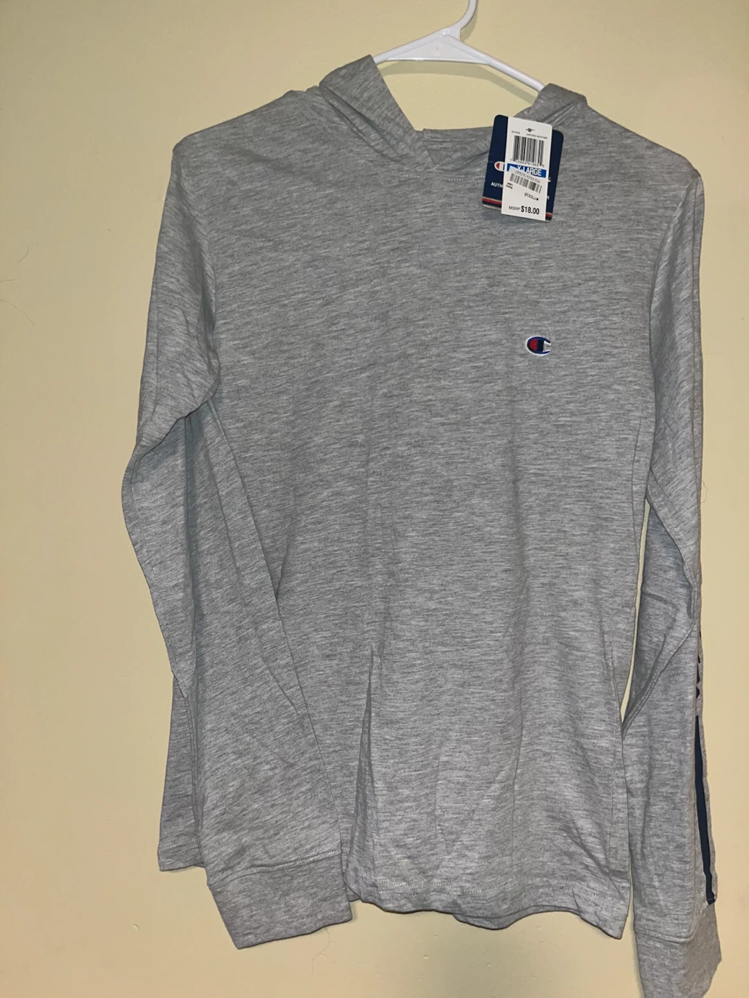 Champion BIG KIDS Heather Grey Long Sleeve Hoodie XL - photo 5