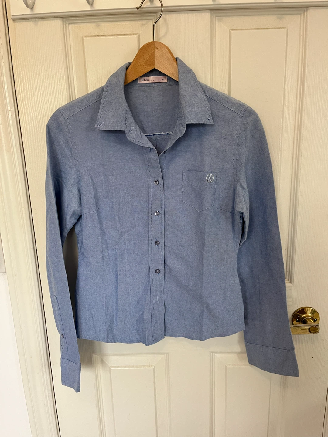 Vintage Talula Blue Button-Up Shirt - Size S