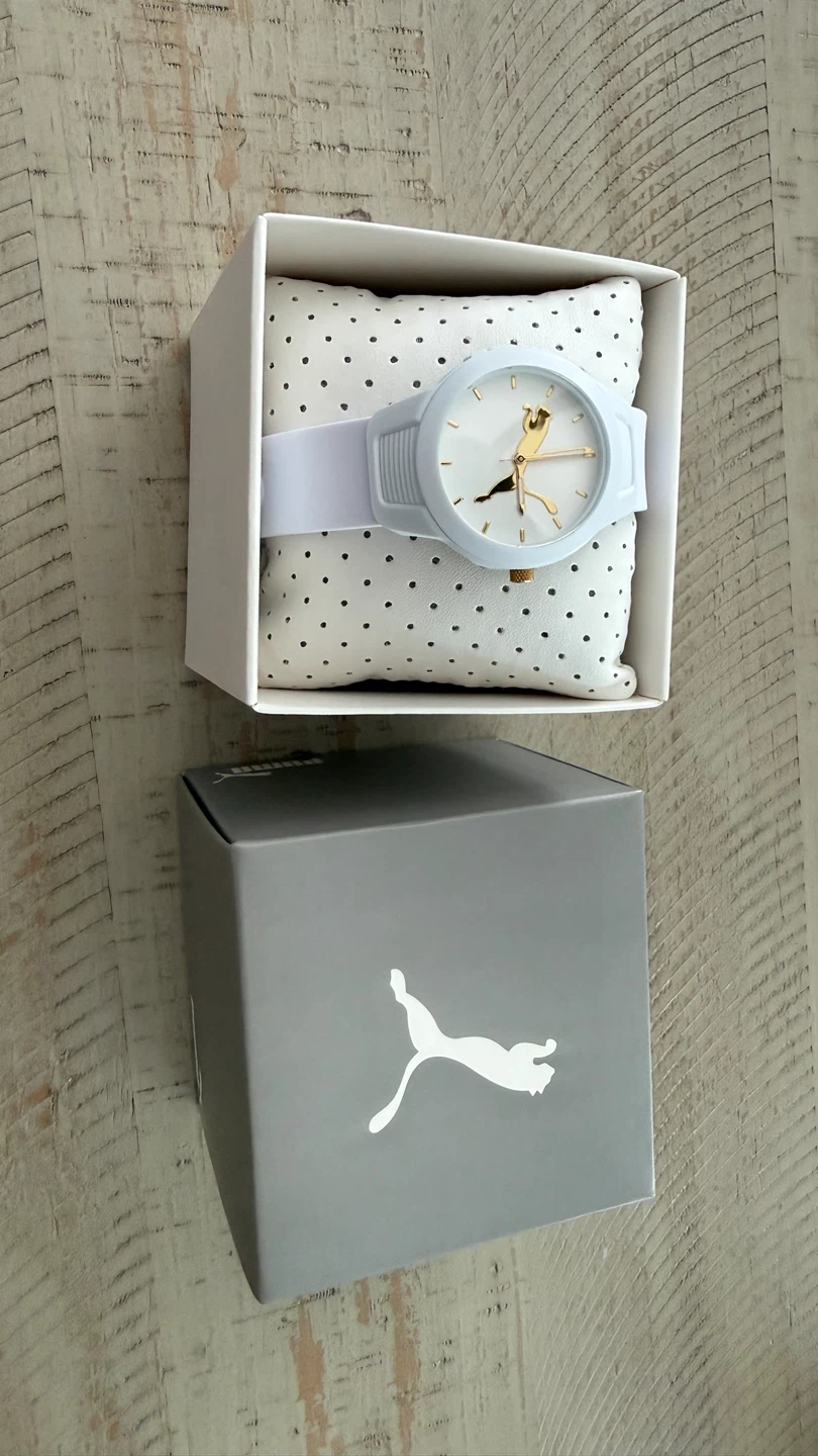 Puma White & Gold Stainless Steel Watch