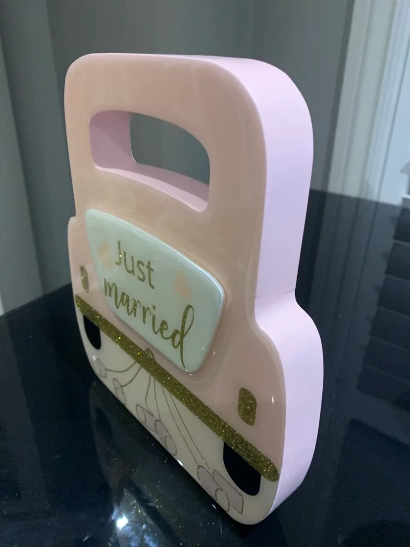 Pink "Just Married" Car Decoration - photo 5