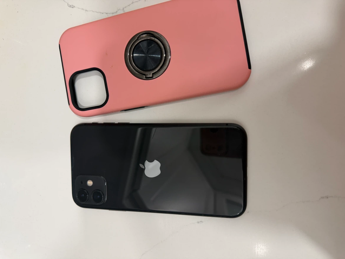 Pink iPhone 11 Case with Ring Holder
