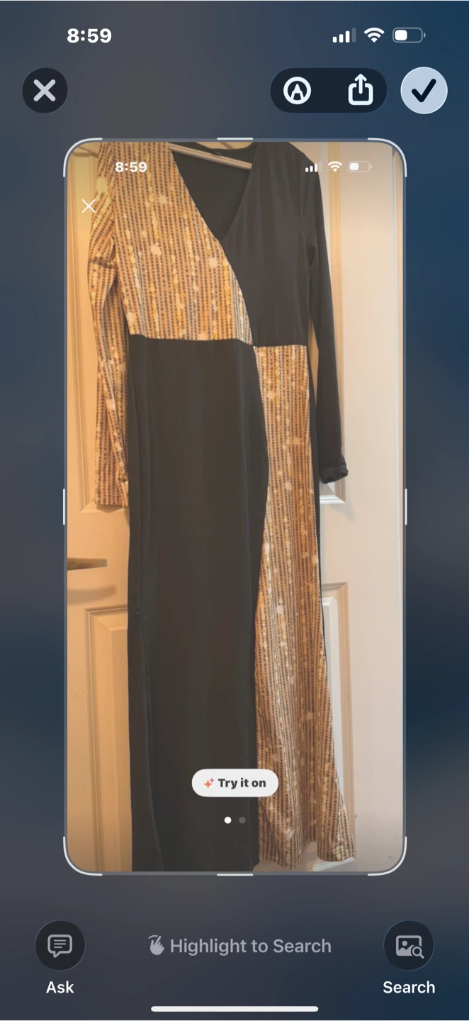 Black and Gold Sequin Maxi Dress - photo 2