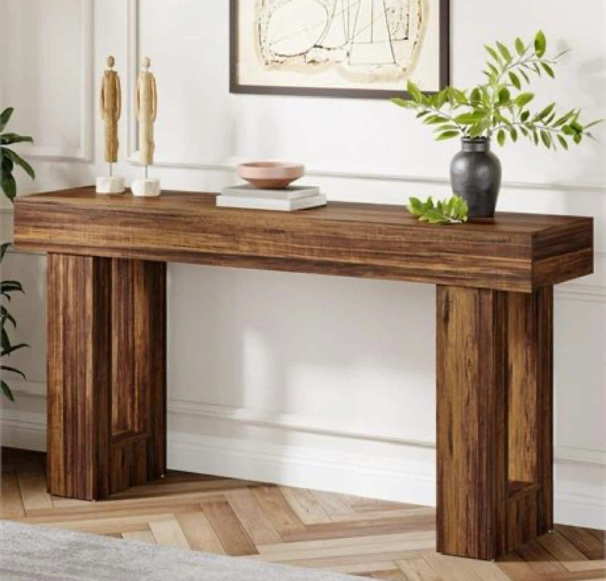 Dark Wood Console Table - photo 4