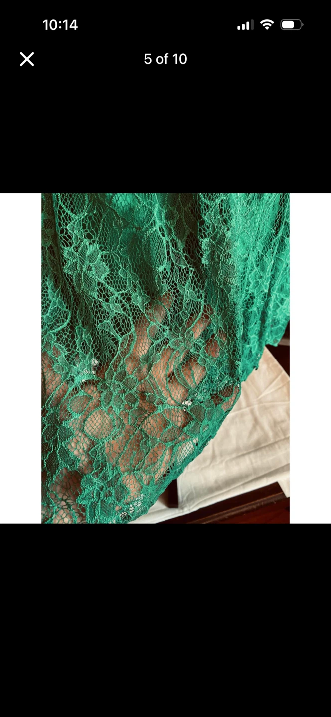 Urban Outfitters Thistle Pearl Green Strapless Lace Dress - photo 5