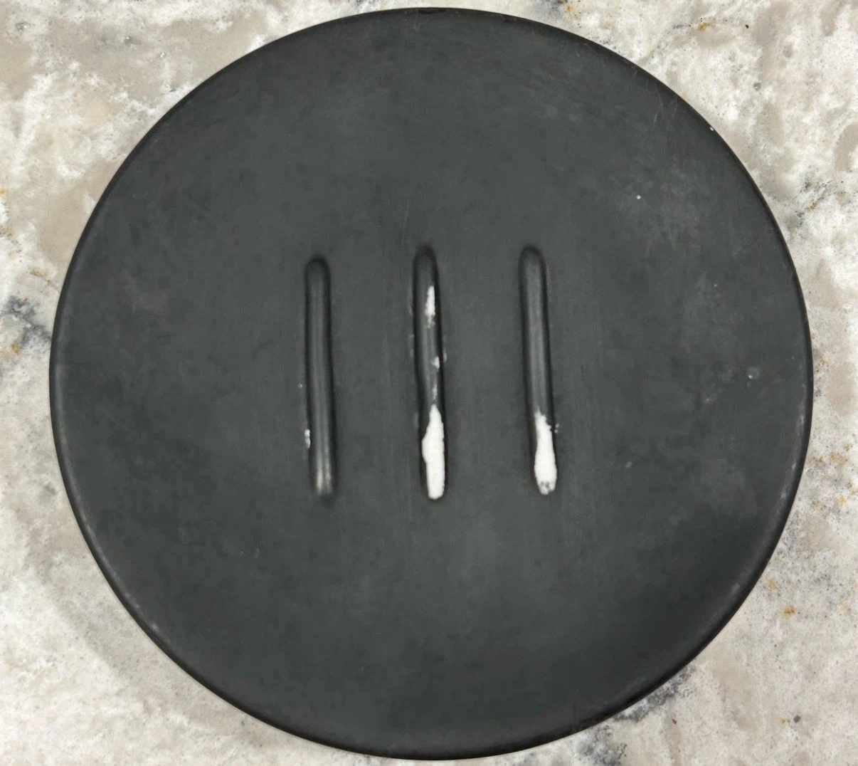 Soft Padded Bottom Stainless Steel/ Ceramic Top Soap Dish
