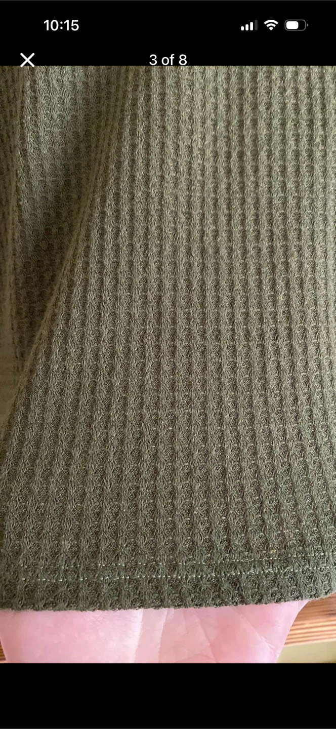Sadie And Sage Overside Thermal Waffle Knit V-neck Long-sleeve - photo 3
