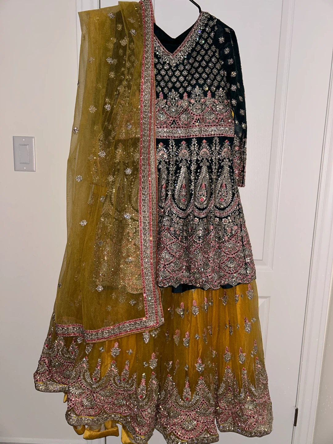 Yellow and Green Kurta set