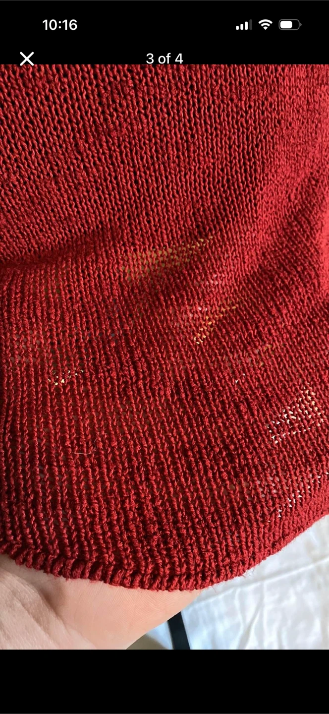 Zara Knit Red Knit Sweater Top - photo 3