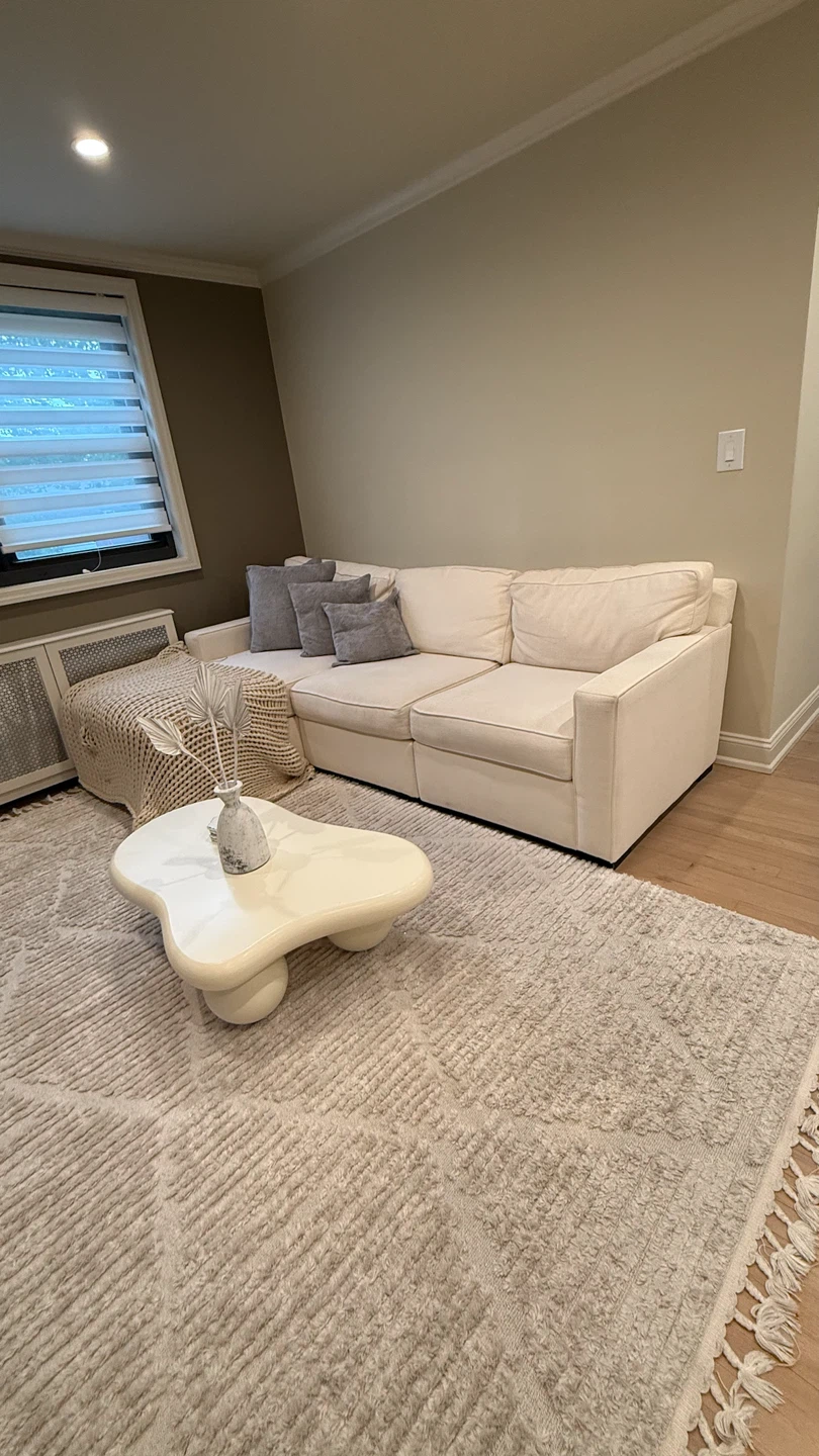 Cream Sectional Sofa with Chaise - photo 4