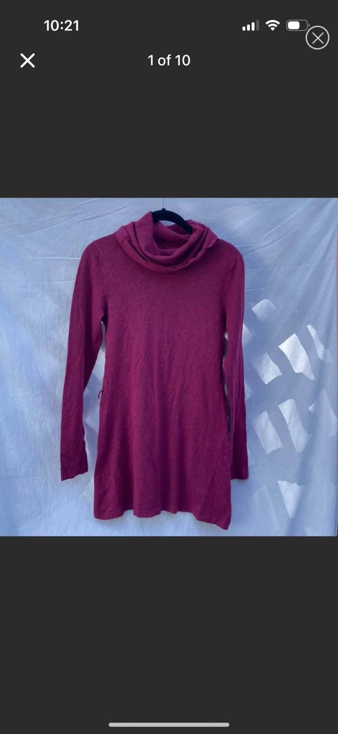 H&M Magenta Cowl Neck Long Sweater