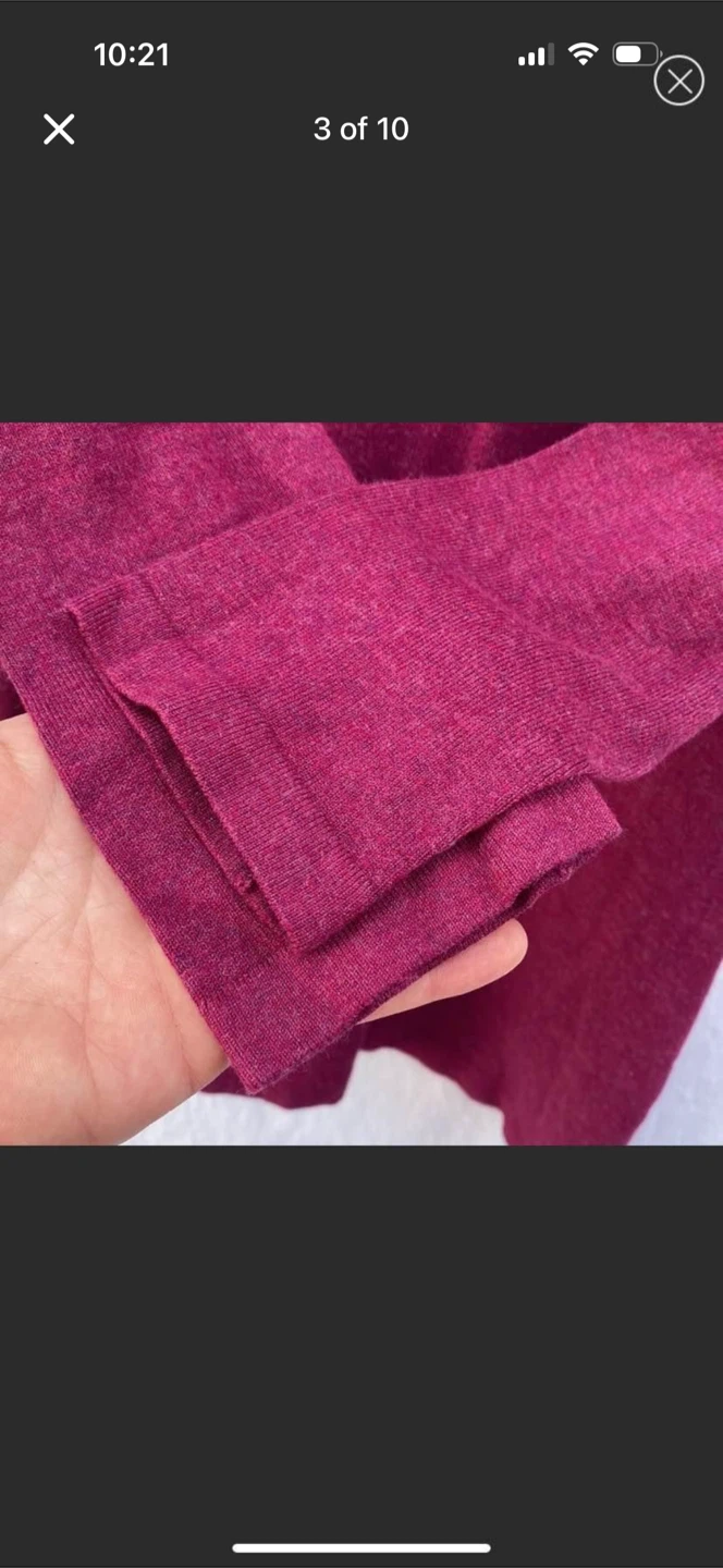 H&M Magenta Cowl Neck Long Sweater - photo 3