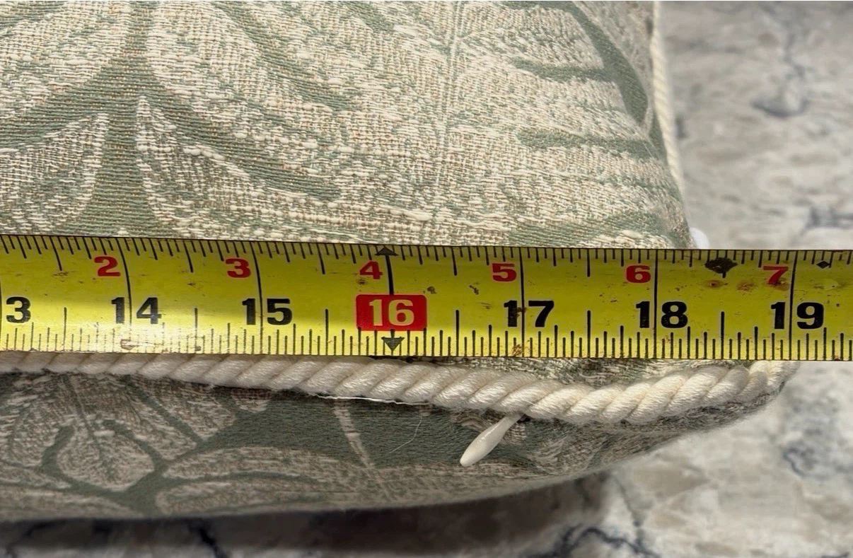 Tommy Bahama Tropical Leaf Throw Pillow w/ Rope Trim - photo 4