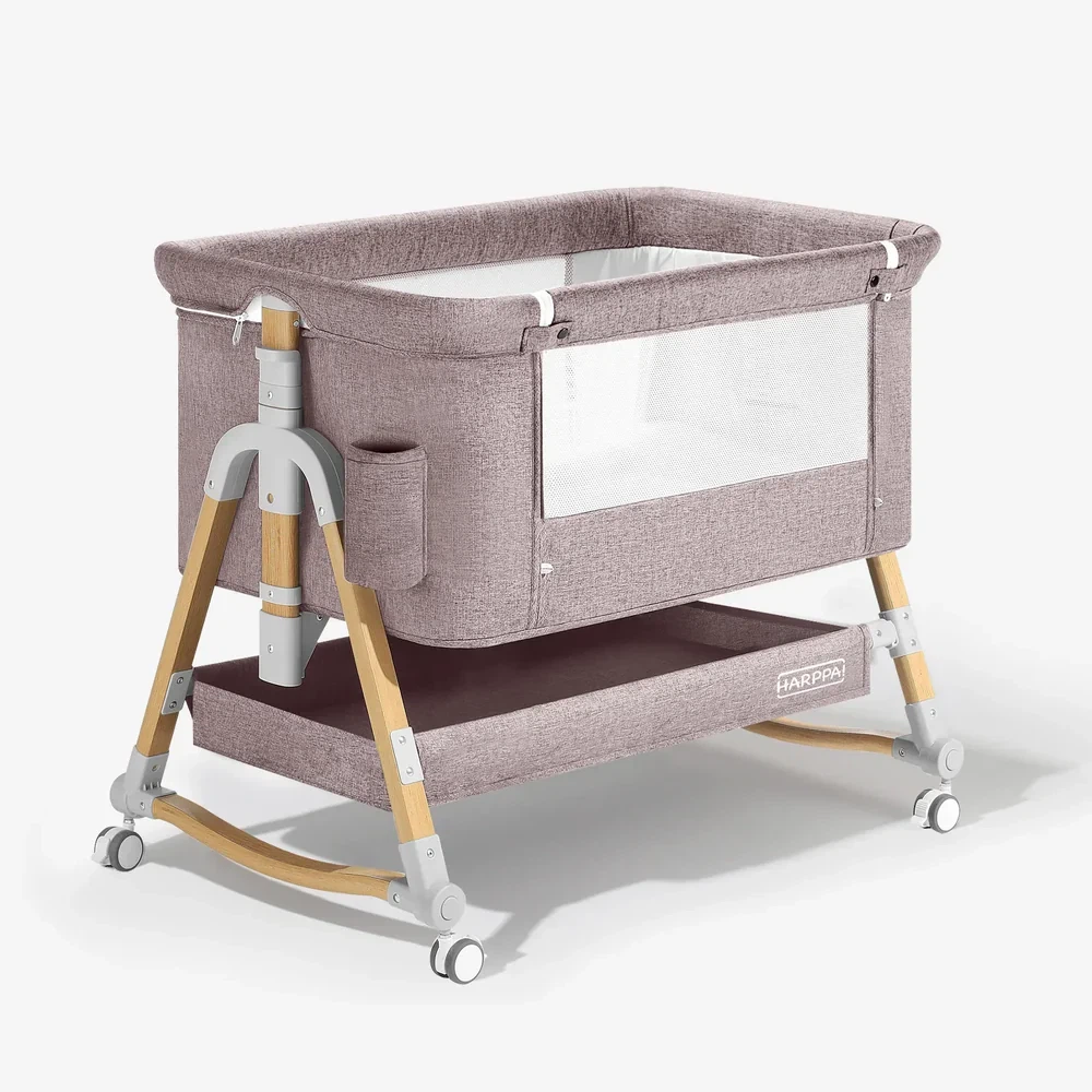 HARPPA Bassinet Bedside Sleeper with Wheels - photo 2