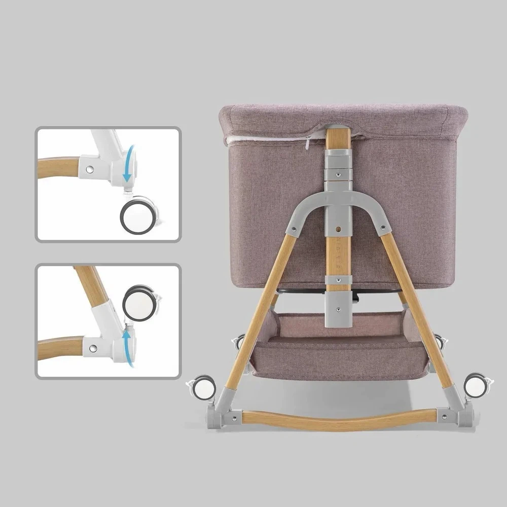 HARPPA Bassinet Bedside Sleeper with Wheels - photo 4