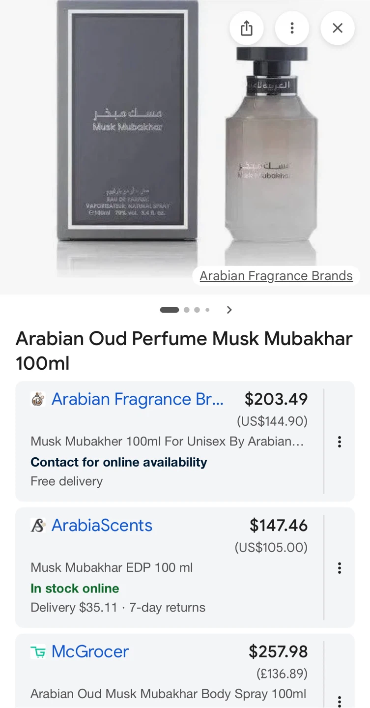 Arabian Oud Musk Mubakhar Perfume 100ml - photo 2