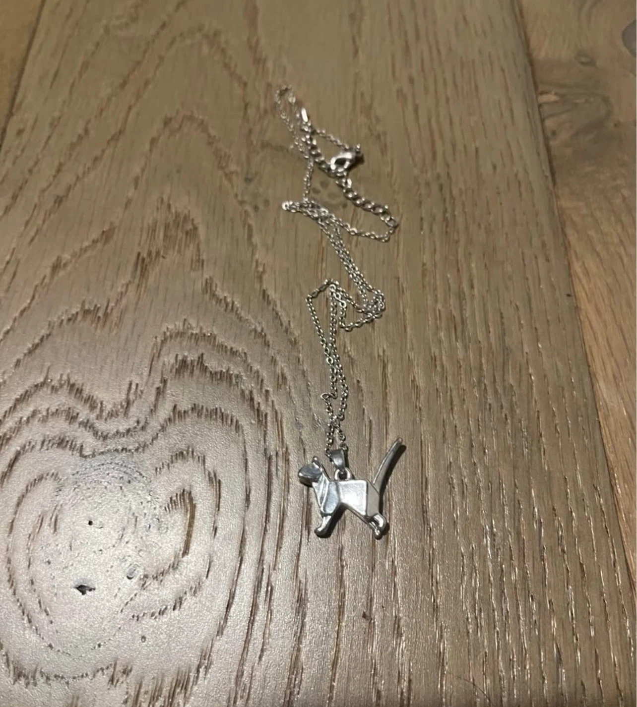 origami cat pendant necklace