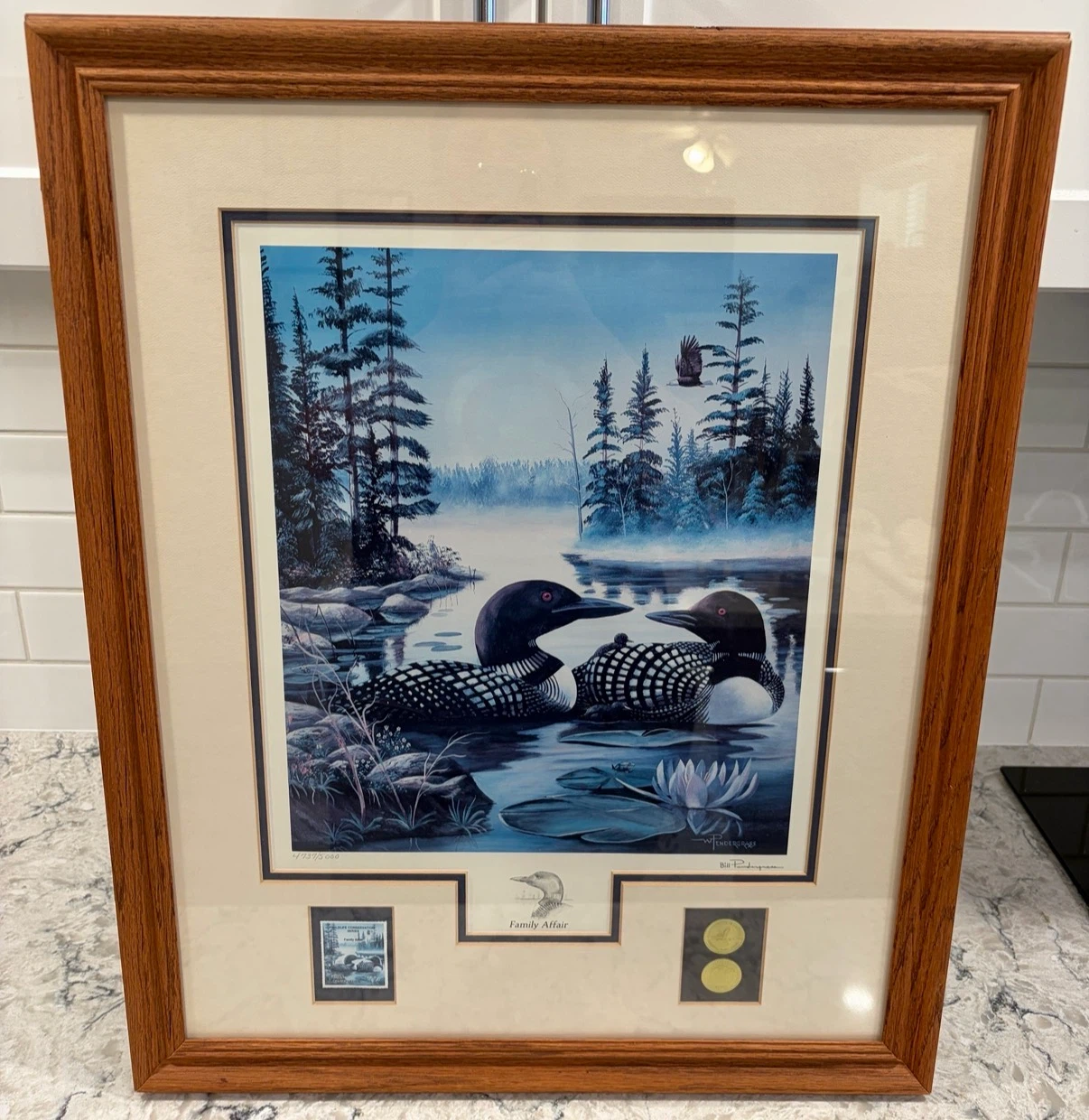 Signed Bill Pendergrass “Family Affair” Loon Lithograph w/ COA