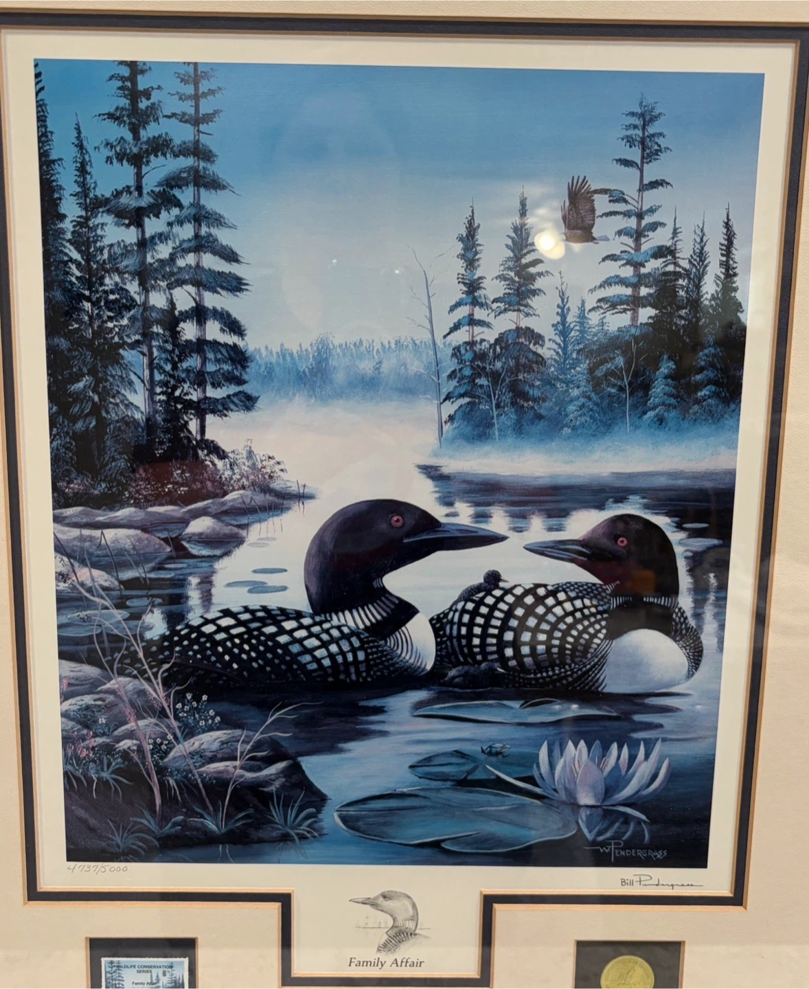 Signed Bill Pendergrass “Family Affair” Loon Lithograph w/ COA - photo 2
