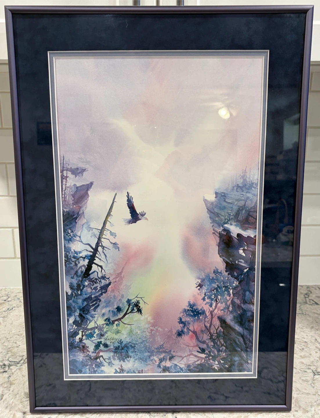 Grant Weiss Signed 1994 “The Flight Is Yours” Eagle Art Print