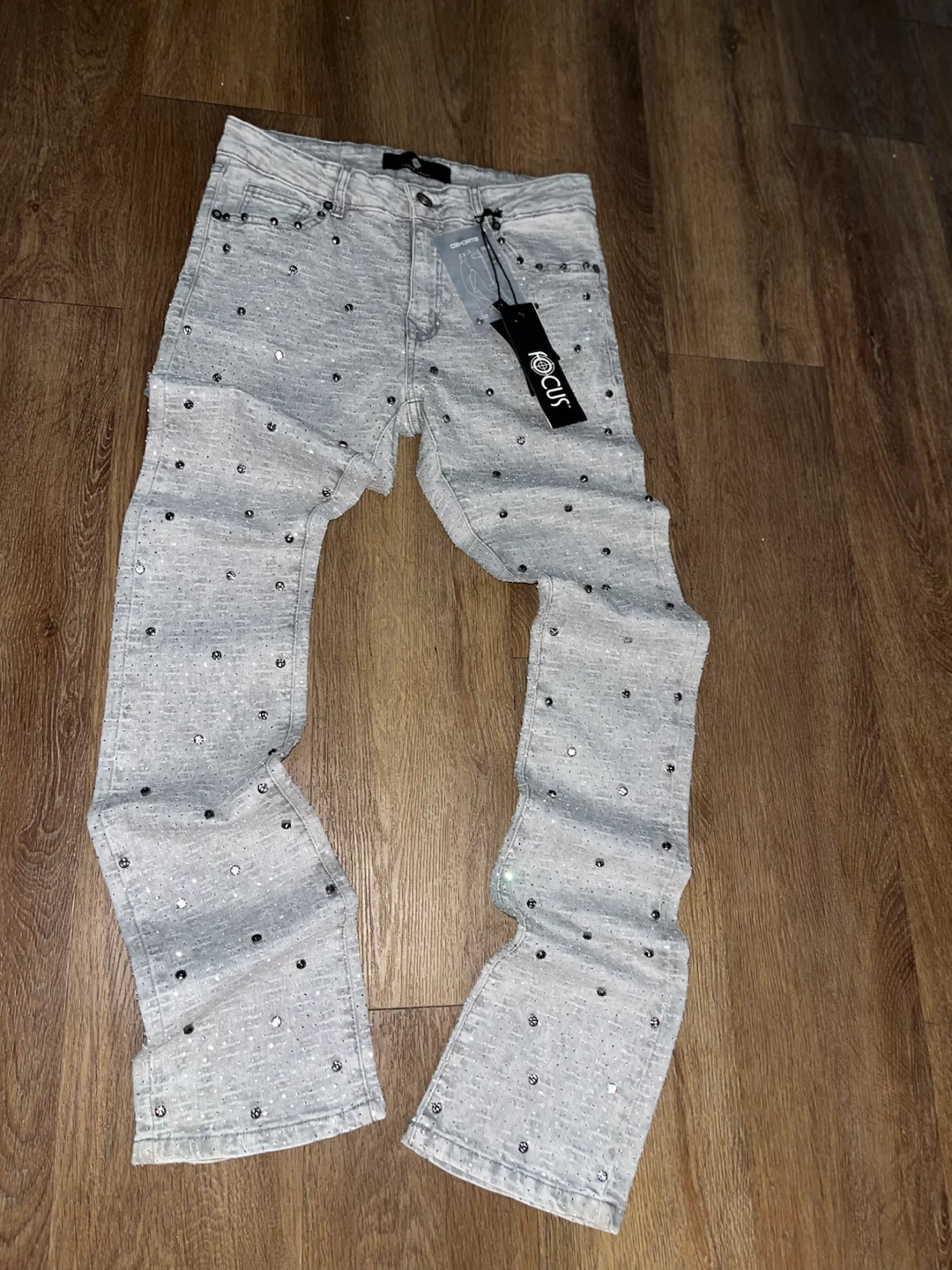 FOCUS Embellished Grey Jeans