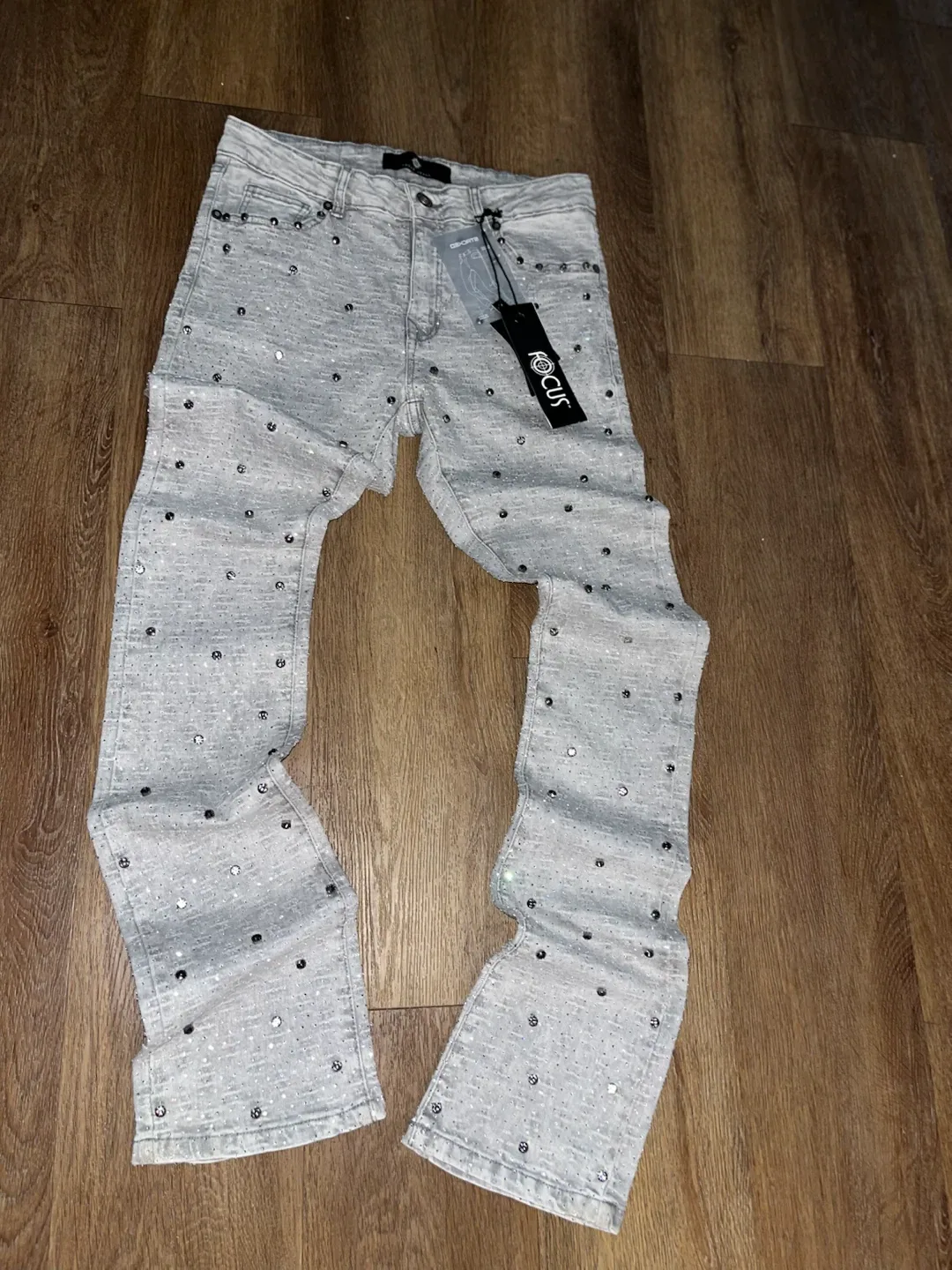 FOCUS Embellished Grey Jeans