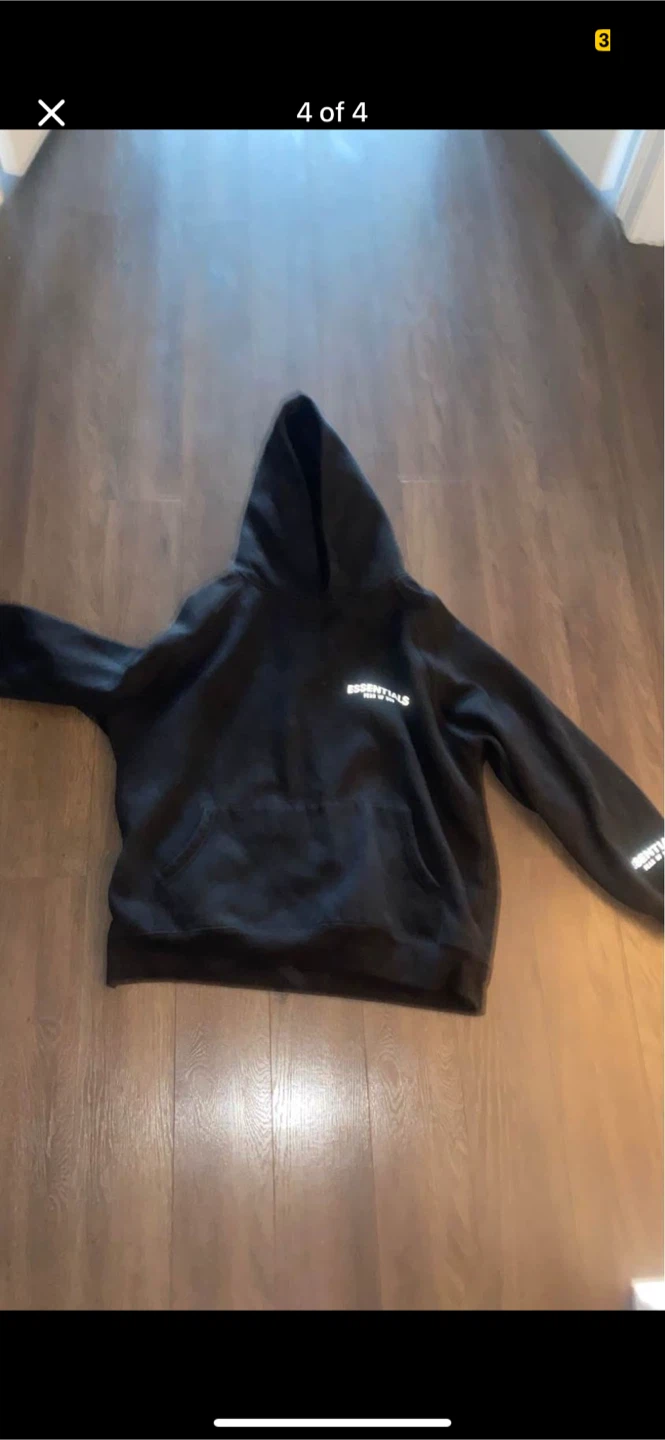 ESSENTIALS Fear of God Black Hoodie