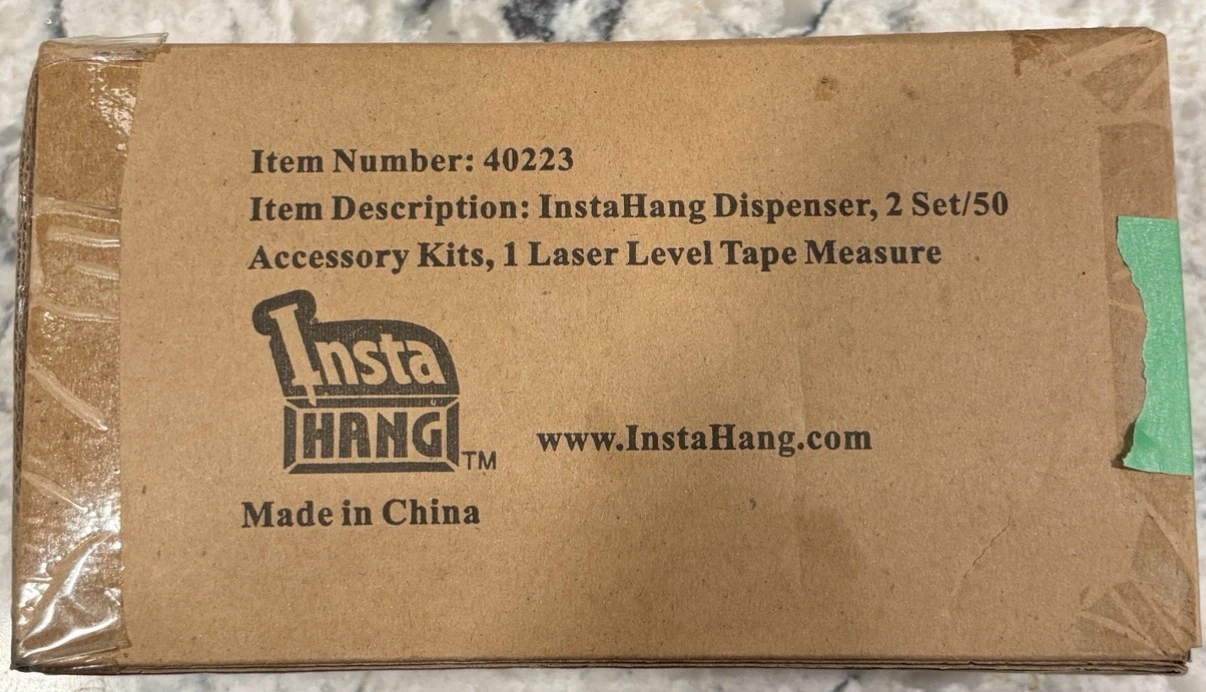 InstaHang Picture Hanging System Kit w/ Laser Level & 99 Pegs - photo 2