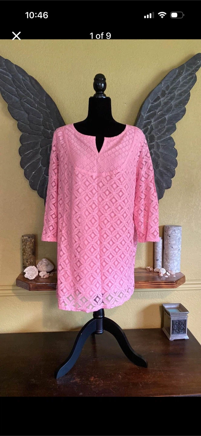 Isaac Mizrahi Lace 3/4 Sleeve Shirt