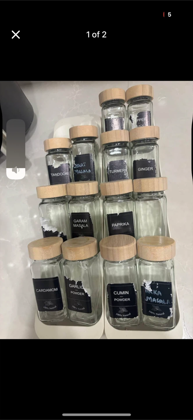 Spice Jar Set with Wooden Lids - photo 2
