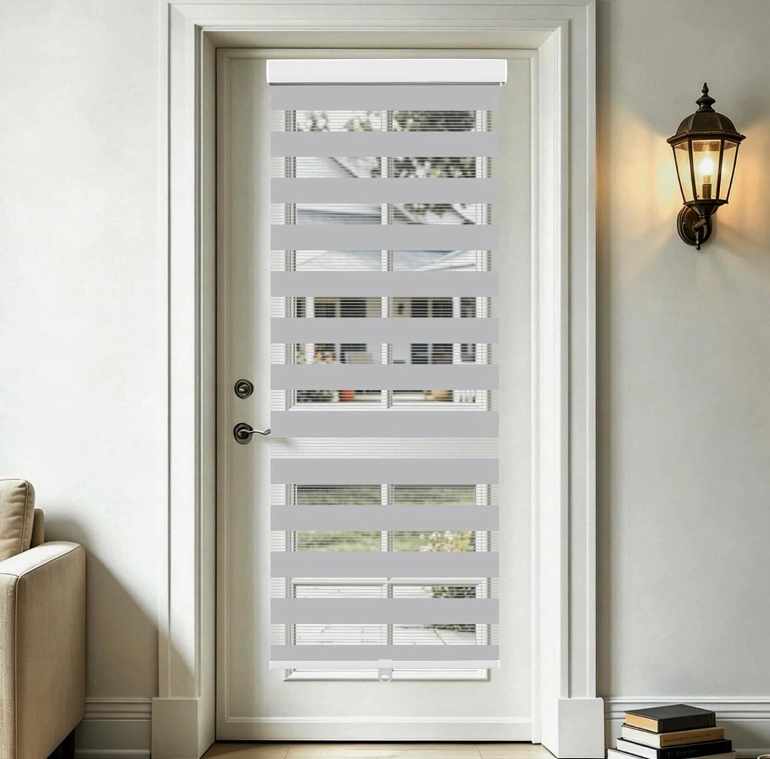 Brand new! SEEYE CORDLESS ZEBRA BLINDS 72" X 90" GREY